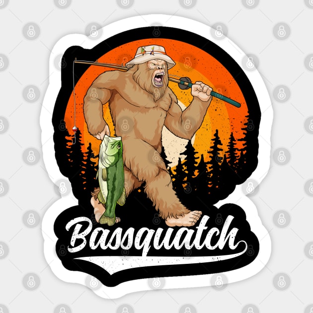 Legendary Angler: The Bigfoot of Bass Fishing Sticker by GoshWow 